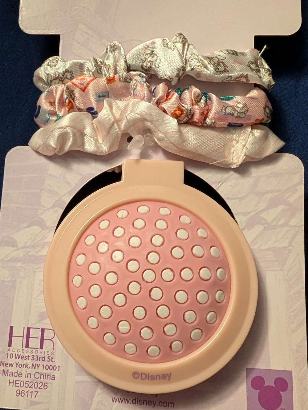Disney Pink Marie Cat Scrunchie Set with Character Brush